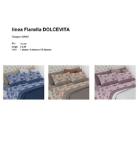 COMPLETO LETTO FLANELLA 1/2P DOLCE VITA Tellini S.r.l. Ingrosso Abbigliamento